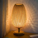 Luminária de Mesa Bambu Rattan